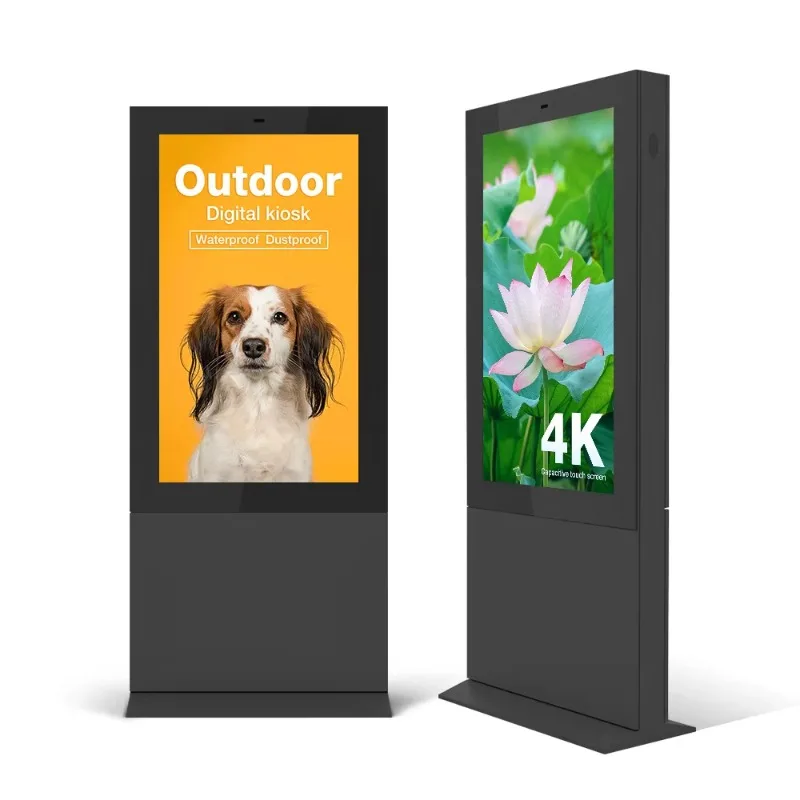 

Уличный рекламный дисплей VISIGN 43 55 65 75 дюймов, медиаплеер для цифровых вывесок, 4K Android, 2500-3000 нит, Тотем