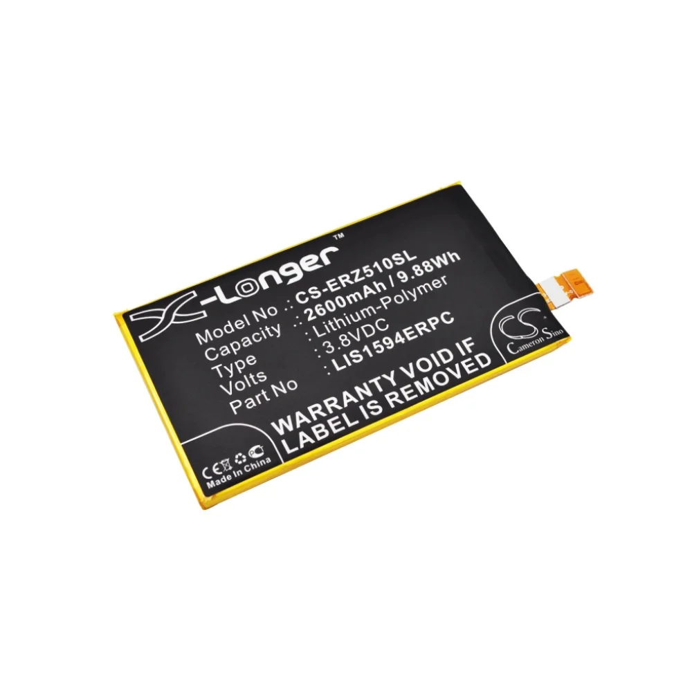 Batería de Polímero de Litio para Teléfono Móvil, Smartphone para Sony Ericsson, 3.8V 2600mAh, Modelos Compatibles: Xperia Z5 Compact, E5823, S50, E5803