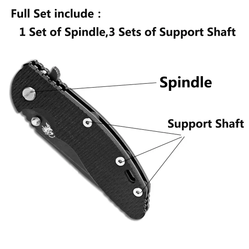 CNC Titanium Made 1 Full Set OF Knife Handle Screws Support Shaft Spindle Nail for Rick Hinderer XM-18 3.5'' Knives XM18 Replace