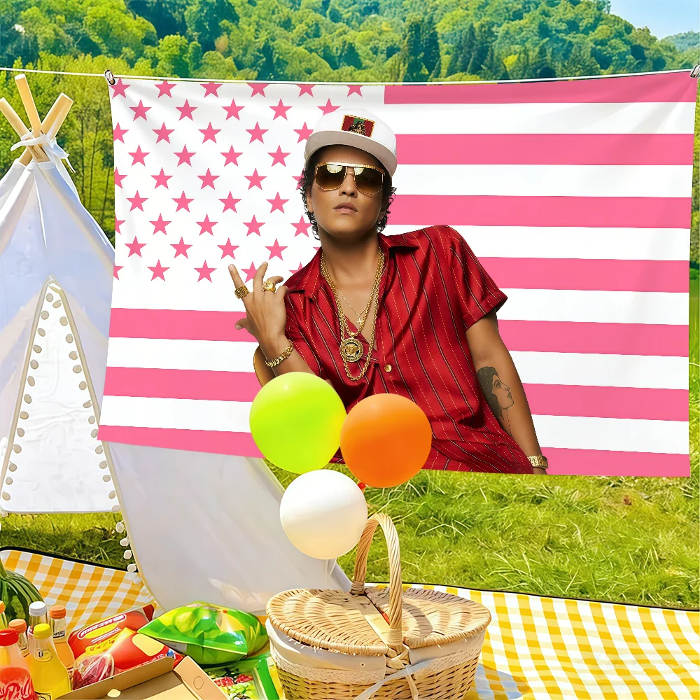Singer B-Bruno Mars Flag Suitable For Birthday Parties Living Room Bedroom And Outdoor Camping Decorations