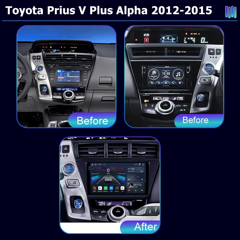 AI VOICE Android Car Radio Multimedia player for Toyota Prius V Plus Alpha 2012 2015GPS Navigation Stereo Screen Video Tape