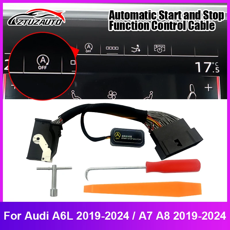 For AUDI A6L A7 A8 19-24 Car Automatic Stop Start Engine System Off Close Control Sensor Plug Smart Stop Cancel Auto Accessorie