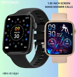 1.85 Inch Waterproof Smartwatch Watches Connected Watch Man Fitness Touch Bracelets Smart Devices 2024 Calories Blood Pressure