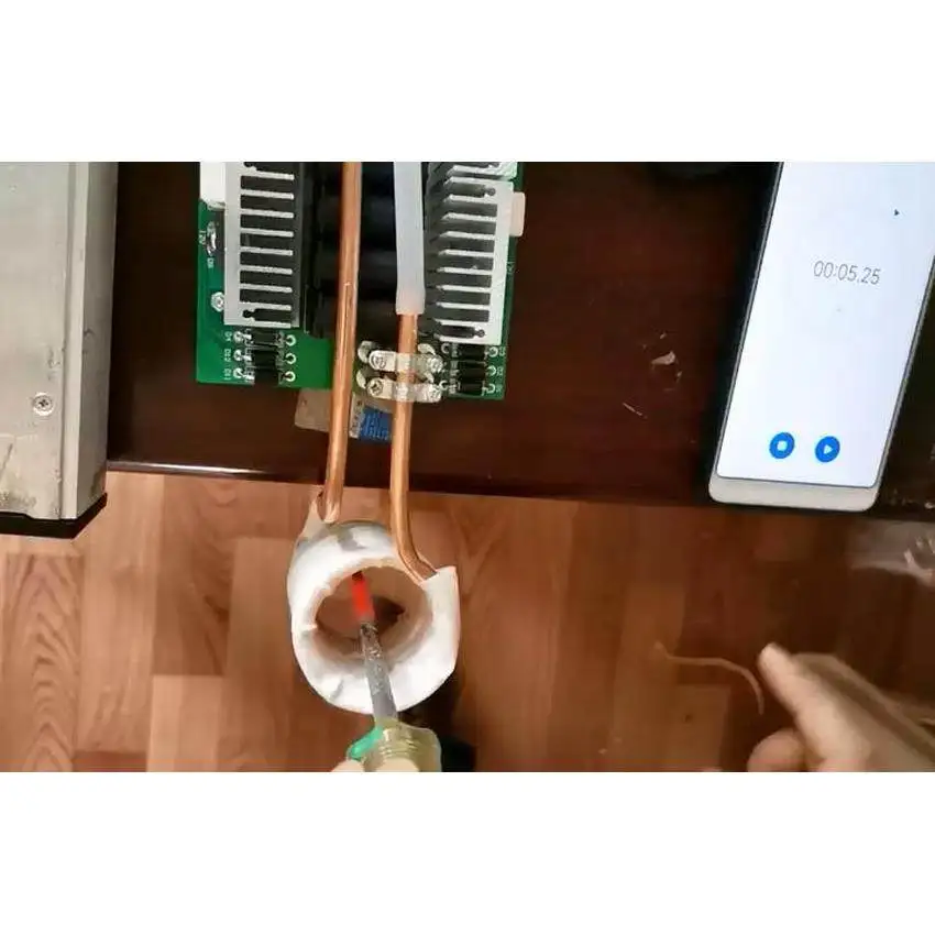 No tap 6 tube ZVS high frequency induction heating machine high frequency quenching intermediate frequency furnace module DIY