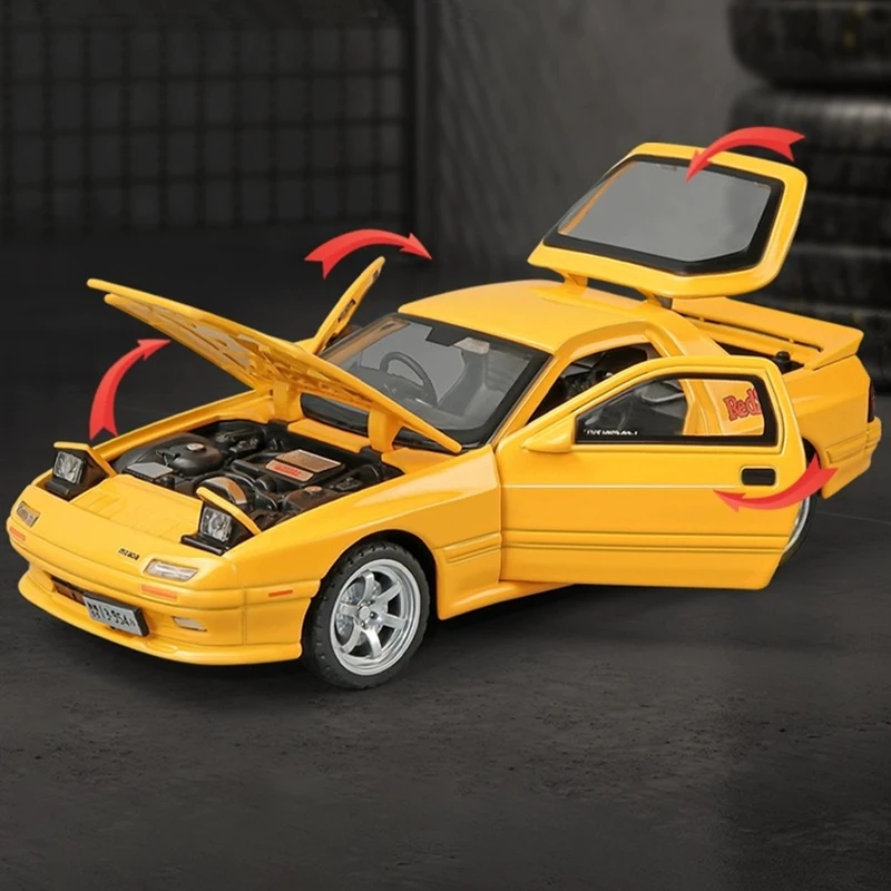 1:32 Mazda RX7 RX-7 FC начальный D суперкар сплав литая игрушка модель автомобиля звук и светильник детские игрушки коллекционные игрушки подарок на