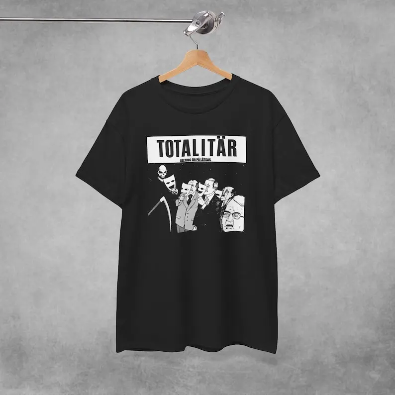 Totalitar Unisex T-Shirt - Swedish Punk Band Album Cover Tee - Crust Punk Merch for Gift - Hardcore Artist