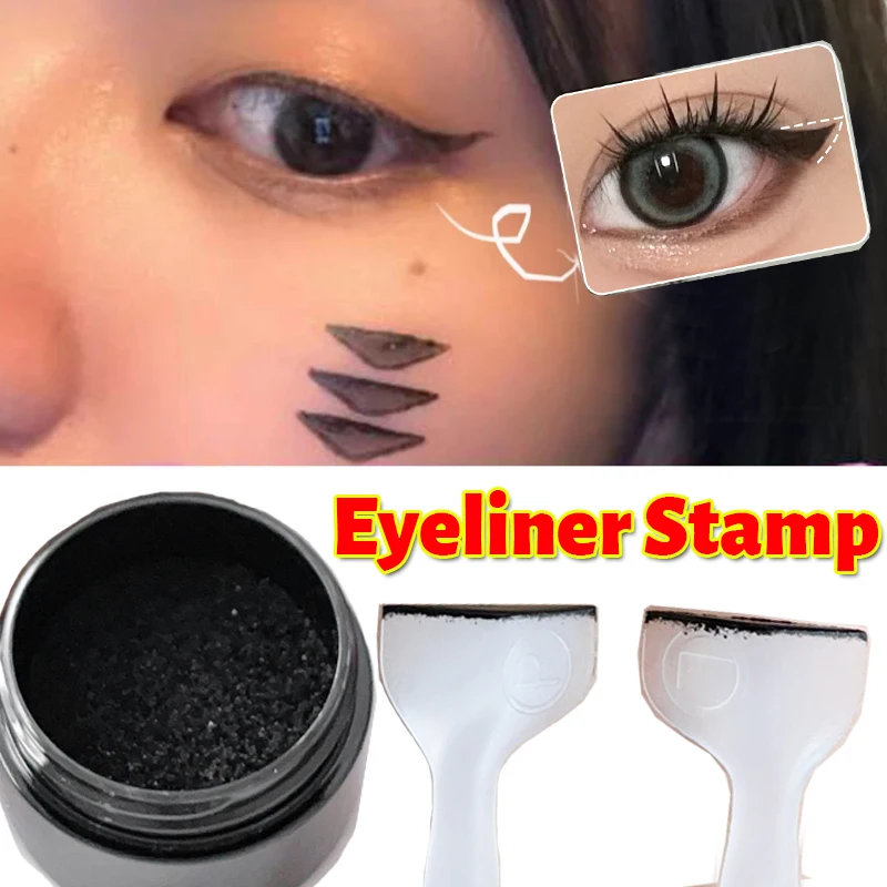 Sellos de delineador de ojos DIY a prueba de agua para principiantes, sello de delineador de ojos líquido de secado rápido, sin manchas, duradero, plantilla de delineador de ojos perezoso, cosméticos