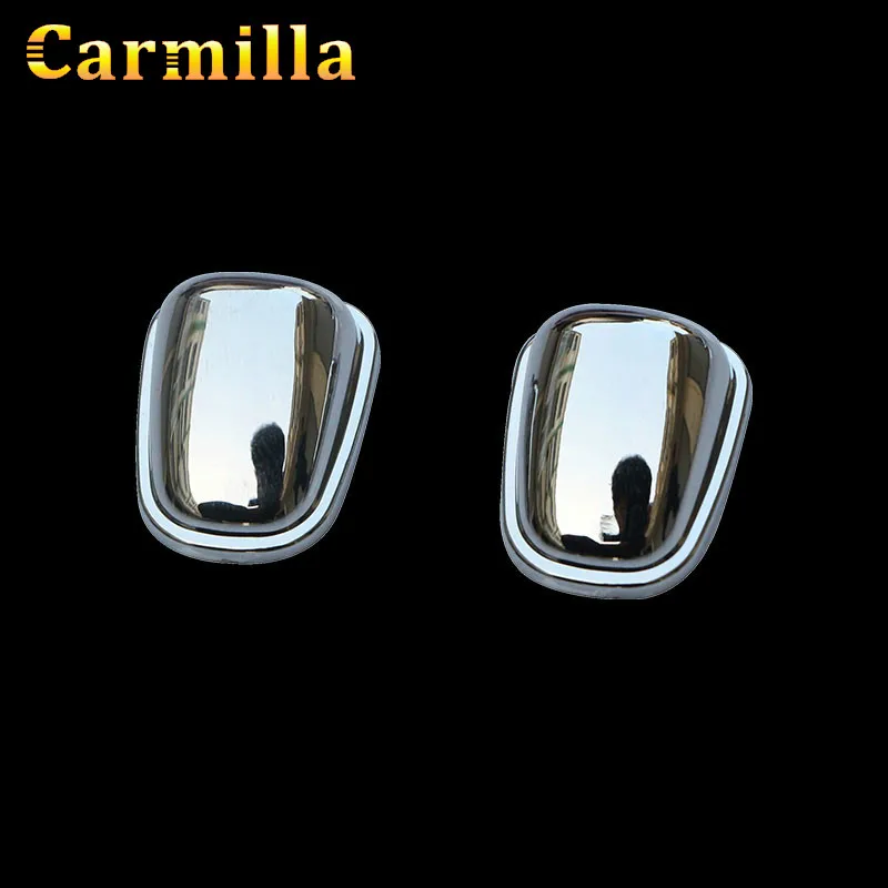 2Pcs/Set ABS Chrome Sprinkler Head Water Spray Nozzle Wiper Water-jet Cover Trim Sticker for Jeep Compass 2017 2018 Accessories