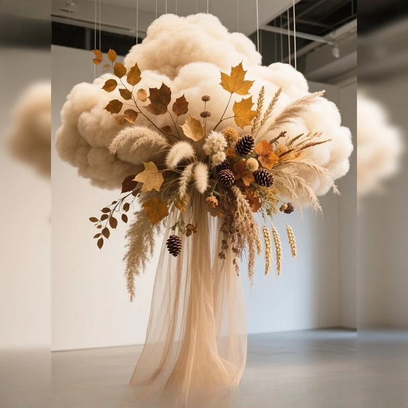 Flower clouds decorative ornaments beautiful Chen landscaping shopping mall decoration atmosphere scene layout