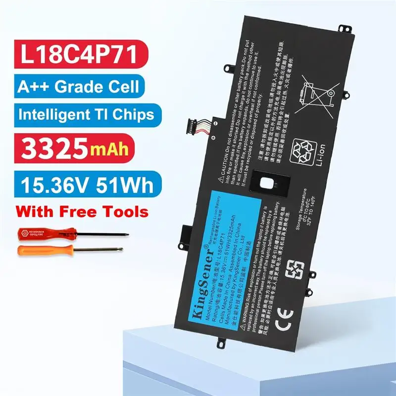 To L18M4P72 L18C4P71 Battery For Lenovo Thinkpad X1 Carbon 7th 2019 2020 Series L18L4P71 SKB10K97642 02DL004 02DL005