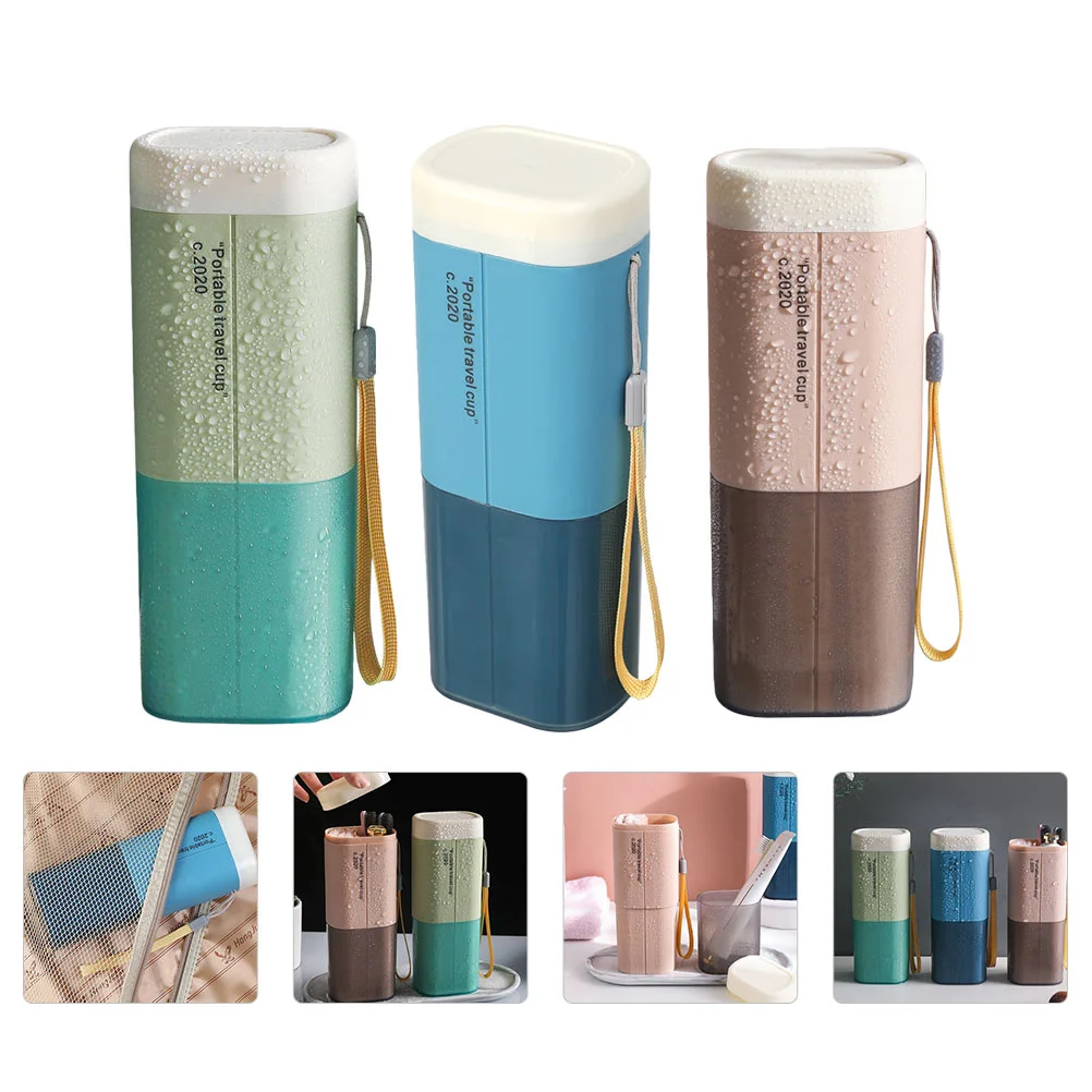 

3 Pcs Toothpaste Holder Case Teeth-brushing Tools Toothbrush Storage Box Trip Necessities Portable Plastic Pp Travel