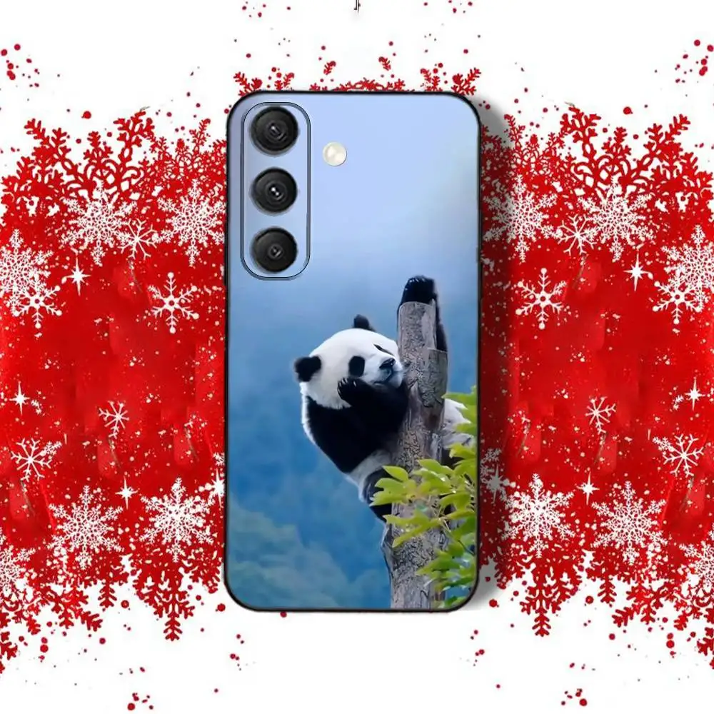 Panda fubao blanco y negro para Samsung S22,S24,S25,S23,S20,S30,S21,Ultra,4G,Plus,5G,Fe,Lite negro Allover print Phone Case