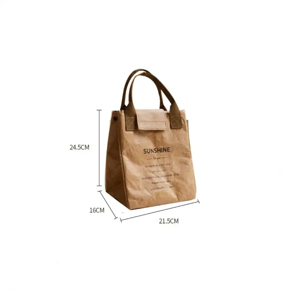 Portable Lunch Bag Waterproof Dupont Paper Insulation Refrigerated Tote Bag Outdoor Picnic Storage Bag 3Colors For Choose