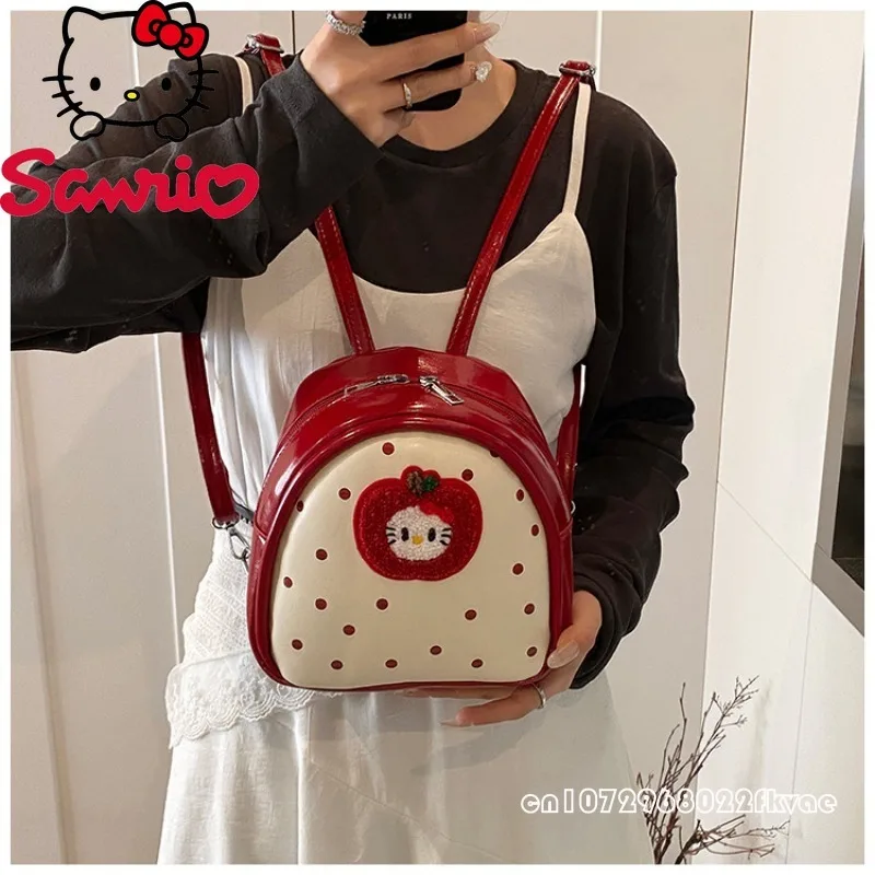 Hello Kitty New Women's Mini Backpack Fashion High Quality Women's Mini Storage Bag Cartoon Cute Girl Handheld Small Square Bag