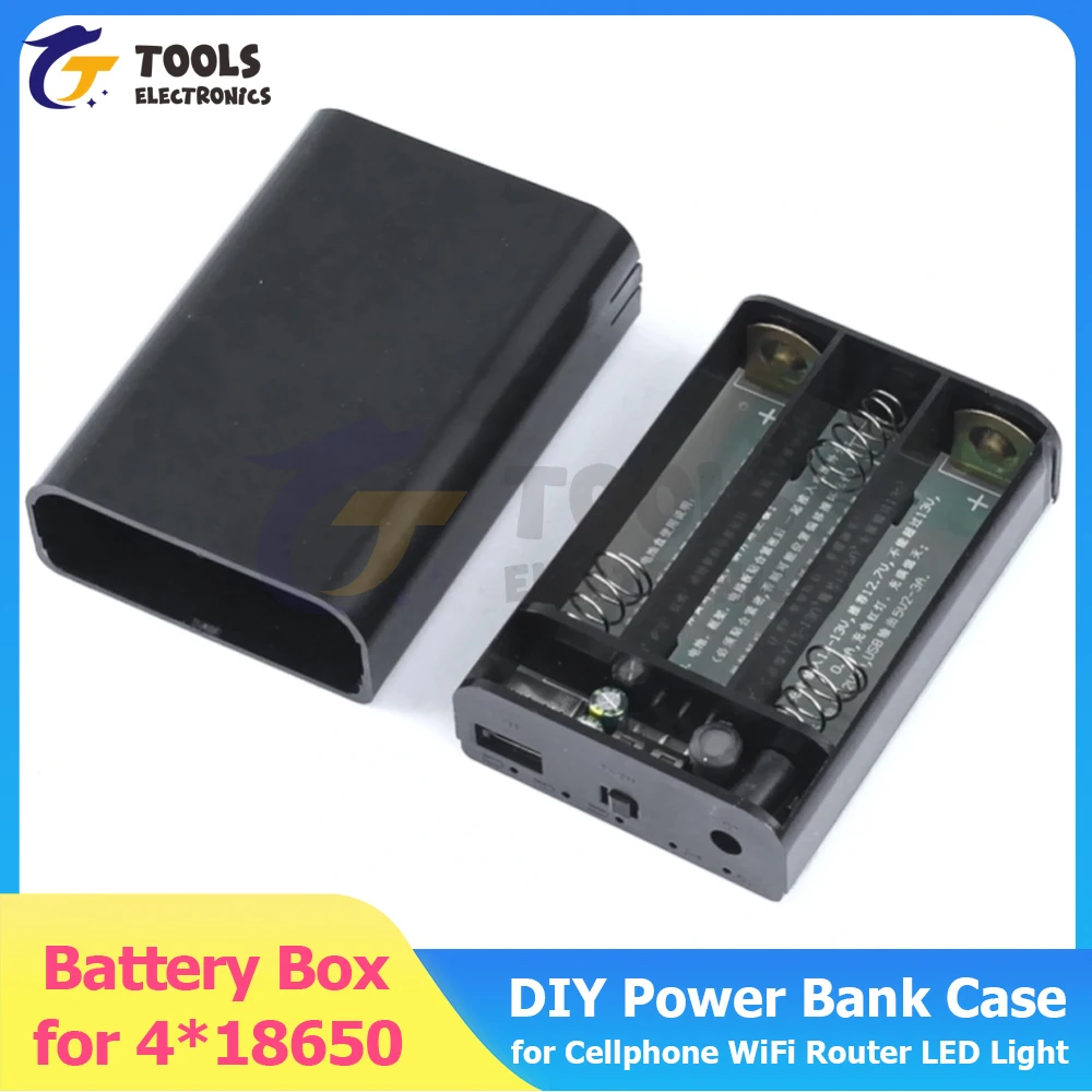 

3x 18650 Battery Box DC 5V/12V Dual Output Solder-Free DIY Power Bank with Switch for WiFi Router/LED Light/Cellphone Charging
