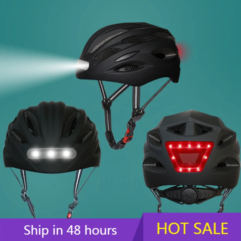 

POWER LEAP Front and Rear Lighting LED Lights Integrated Molding Bicycle Road Bike Helmet
