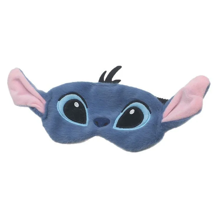 Disney simpatico maschera per gli occhi per il sonno cappuccio da viaggio per cartoni animati studenti uomini e donne allevia l'affaticamento degli occhi maschera per gli occhi traspirante in peluche