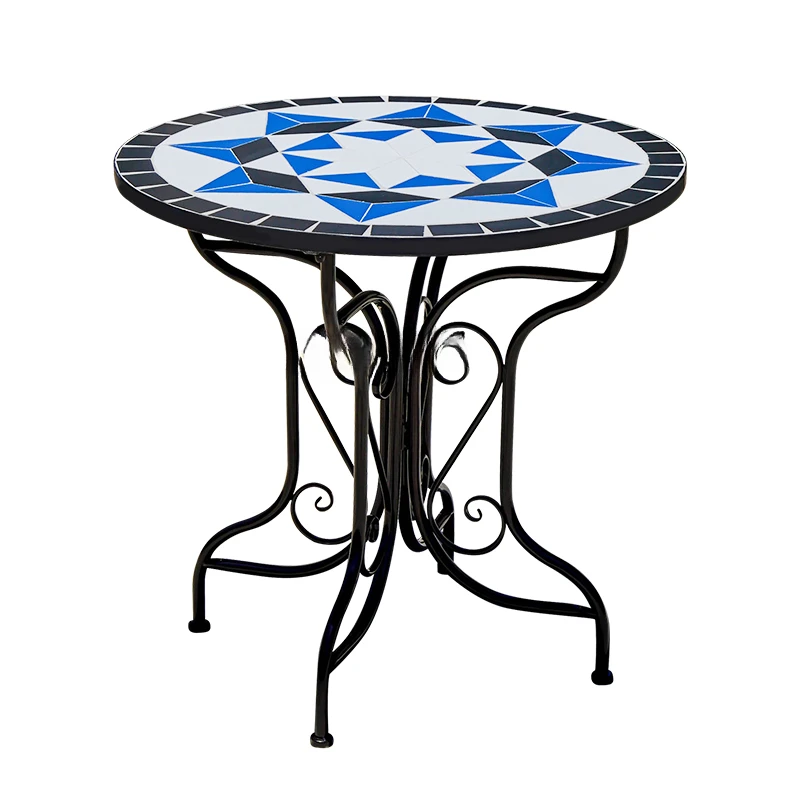 

LBX Iron Outdoor Courtyard Balcony Leisure Outdoor Balcony Garden Tea Table Three-Piece Set