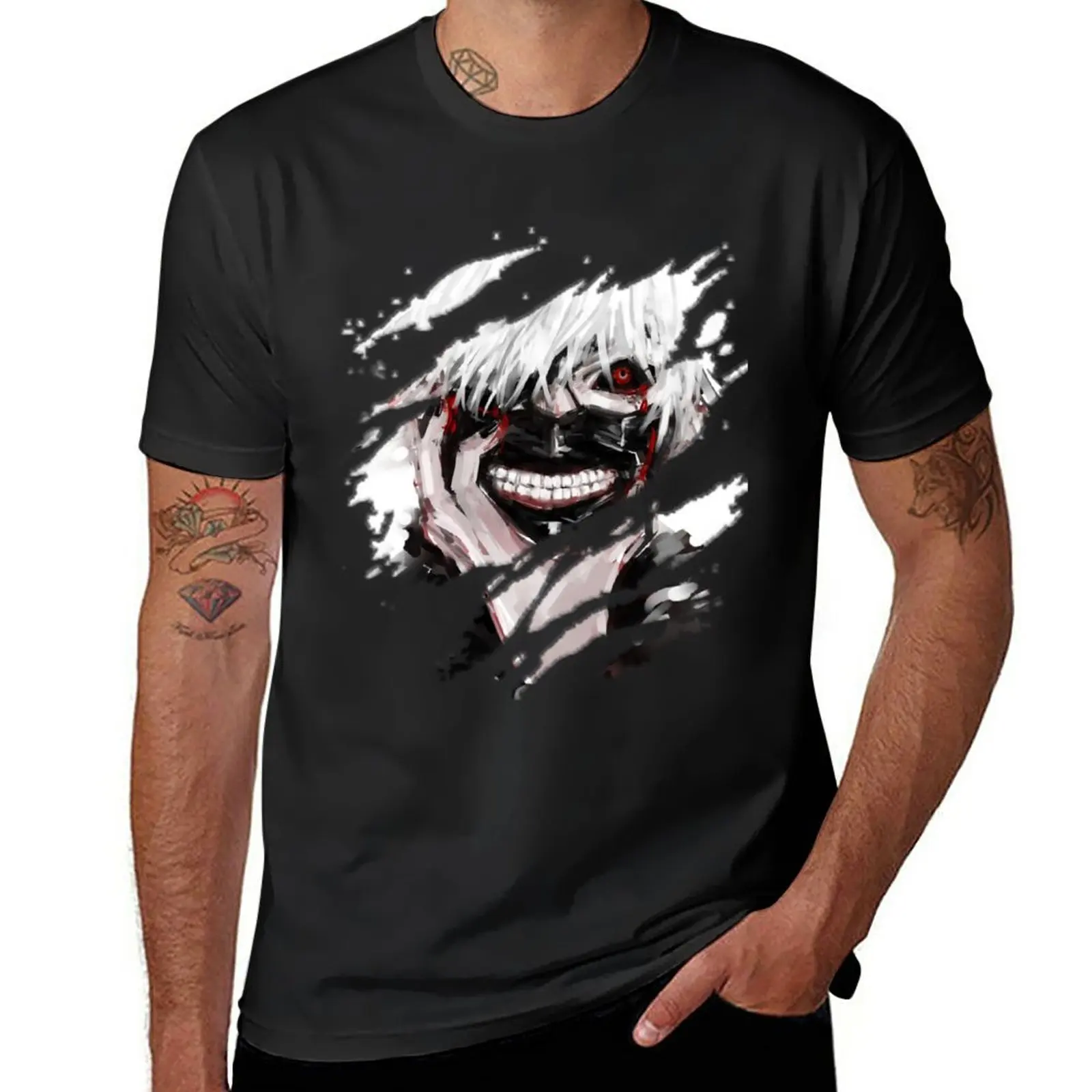 

New Kaneki Ken T-Shirt plus size tops custom t shirt vintage clothes customized t shirts Men's t-shirts