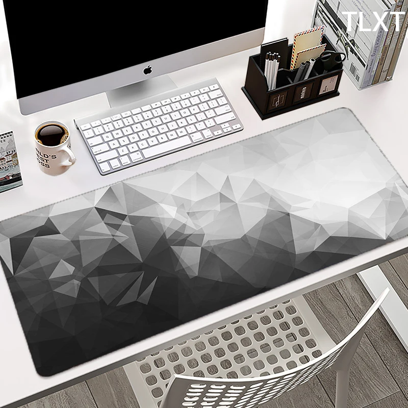 Hitam dan Putih Cherry Blossom Mousepad XL Kustom Rumah Komputer Keyboard Pad Meja Tikar Laptop Lembut Anti-Slip Meja Tikar Mouse Pad