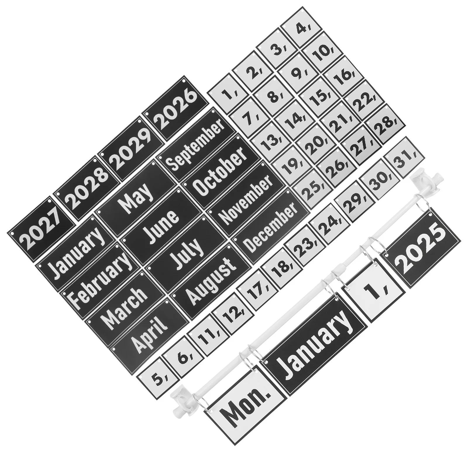 

School Calendar for Classroom Decoration Boho Bulletin Board Teacher Classroom. Elementary Black