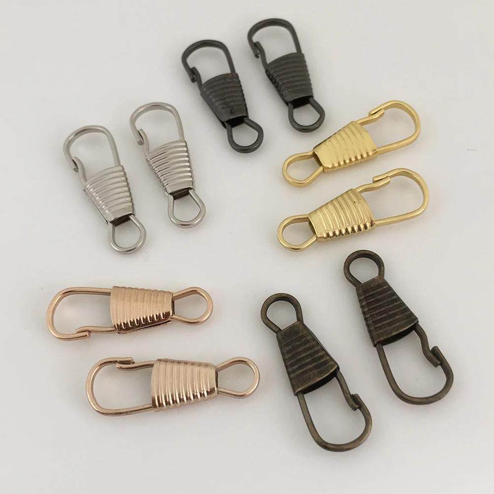 

10pcs Zipper Head Accessories Diy Replacement For Clothing Shoes Luggage Bags Functional Puller White Gold Craft Sewing Notions
