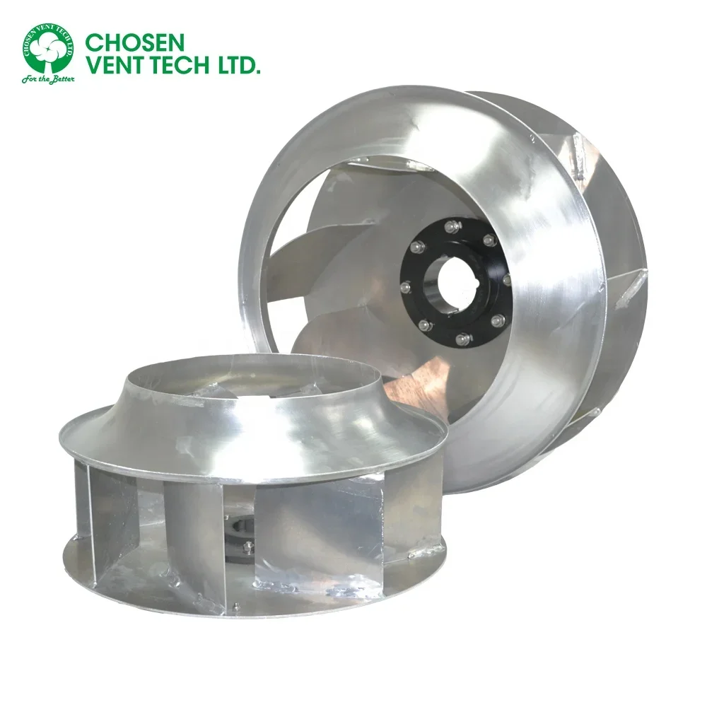 400mm Centrifugal Wheel Backward Inclined Alloy Customized Centrifugal Fan Centrifugal Impeller Inside The Fan or Machine