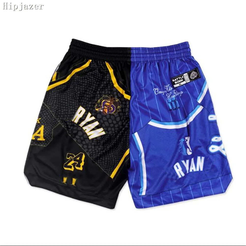 2024Men  Basketball Shorts  24# 8# European American Style Slam Hiphop Street   Basketball Shorts  Training    Running Shorts