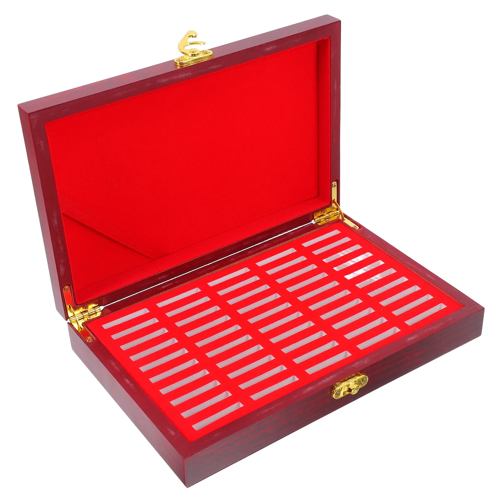 

Коробка для хранения монет из фиброкартона в деревянном стиле, 1 шт., для серебряных монет, портативный компактный органайзер-футляр