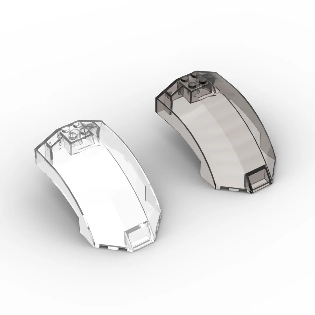 

Small particle building block MOC 18729 6x10x4 curved brick, aircraft cockpit, windshield assembled toy parts