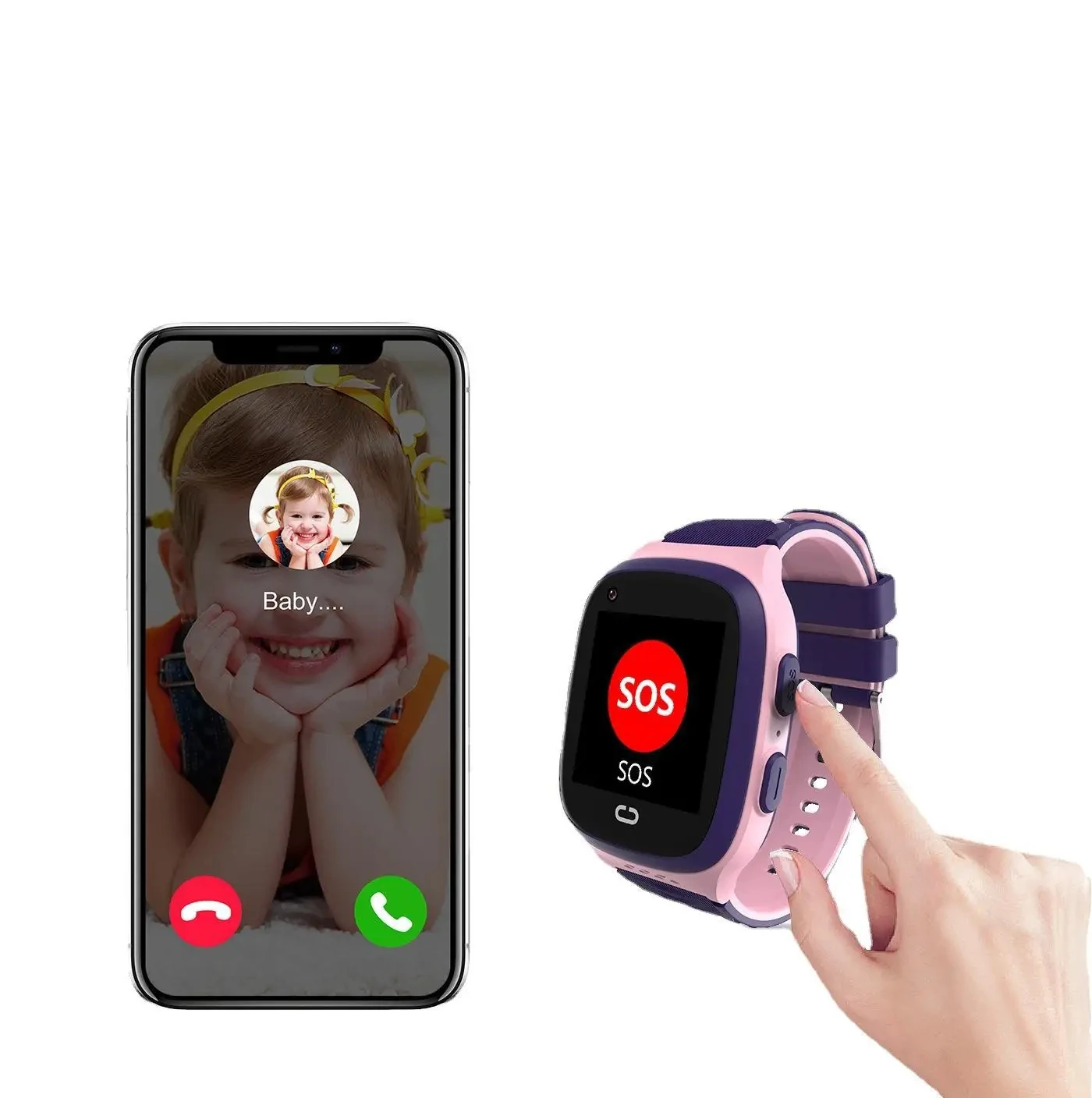 Children's positioning smartwatch, compatible with iOS, compatible with boys and girls, elementary school students, 4G