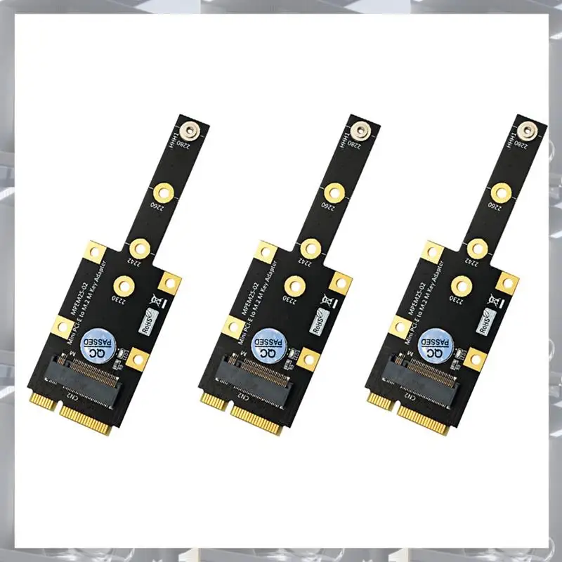 

Hot Selling-3X Mini PCI-E To M.2 M Key Adapter Mini Pciexpress To NVME SSD Converter Riser Board Expansion Card For 2230 2242 22
