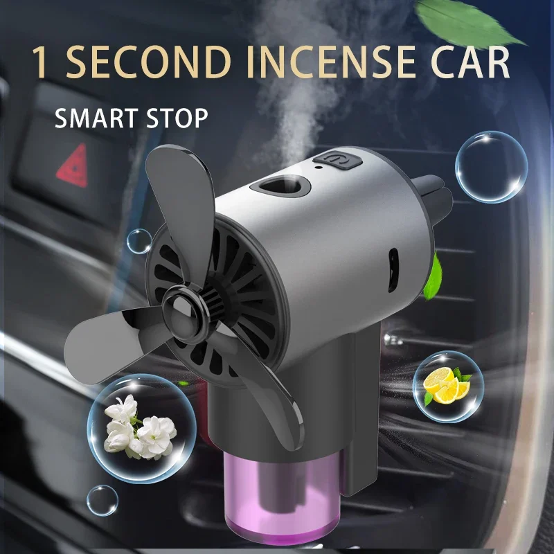 Car Air Vent Air Freshener Humidifier Mist Aromatherapy Electric Air Diffuser Aroma For Removing Odors Car Interior Accessories