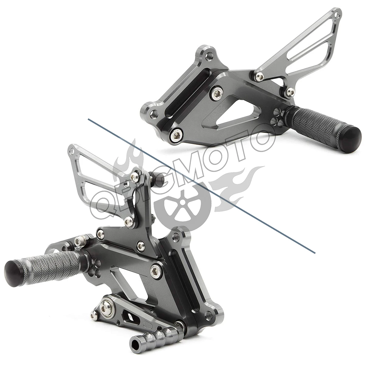 CNC Motorcycle Rearset Foot Pegs Pedal Footrests Fully Adjustable Foot Boards For BMW S1000RR 2020-2015 Rear Set Accessories