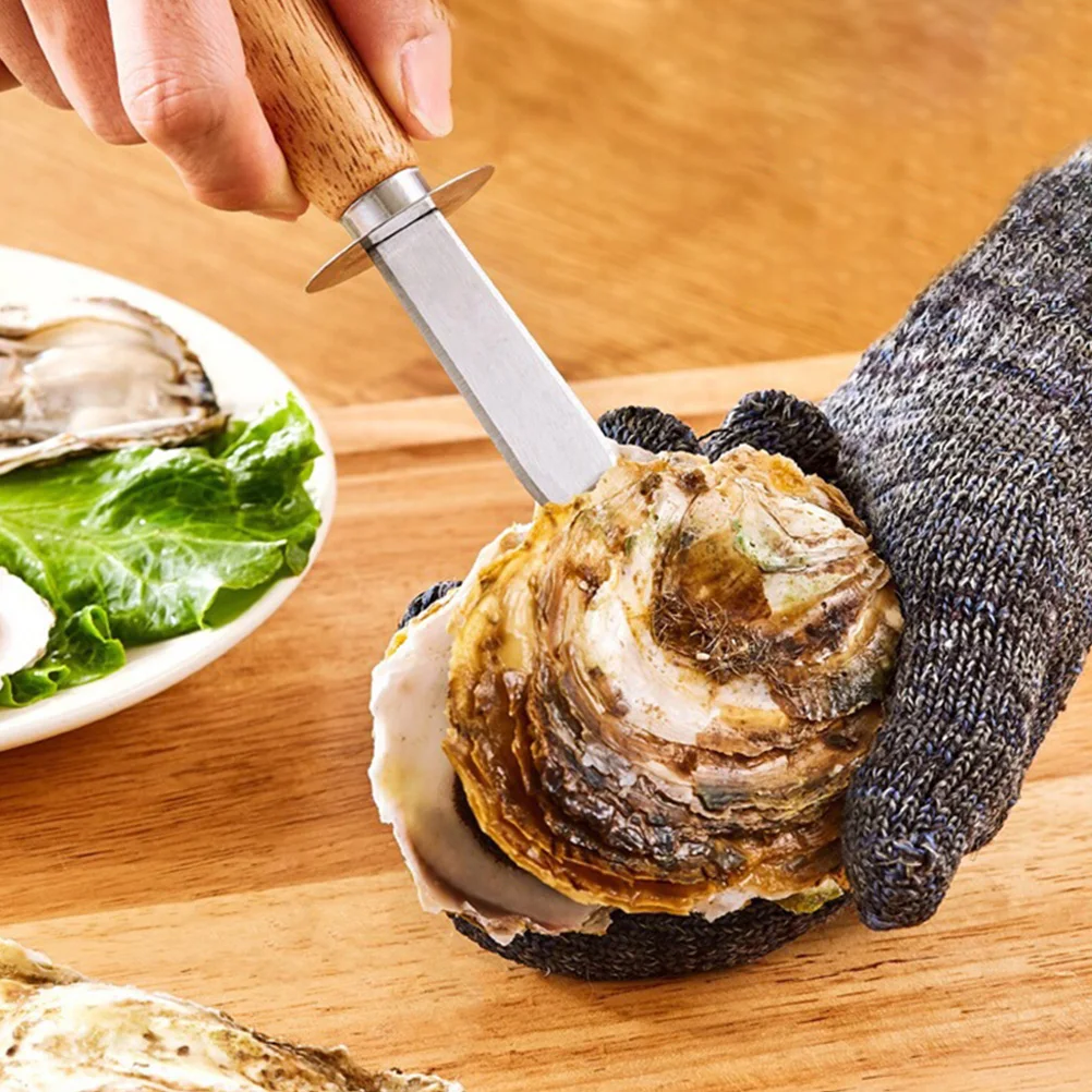 

2pcs Stainless Steel Oyster Knife High Quality Shell Cutter Seafood Shucker Tool for Opening Oysters Clams Shellfish
