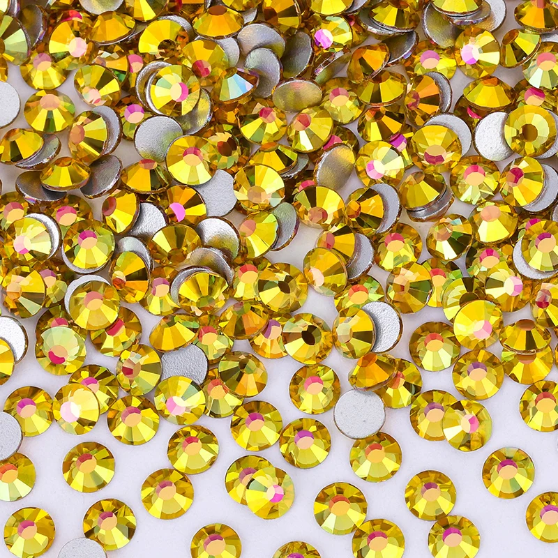 QIAO Kristall-Strasssteine, nicht heißklebend, flache Rückseite, SS6-SS30, Glitzer-Diamanten zum Aufkleben, Glitzersteine für Nagel-Make-up, Bastelarbeiten und Dekorationen – Detail 6