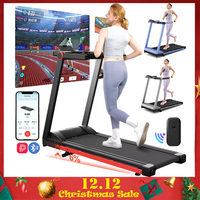 Clearance Promotion 3.5HP Foldable Incline Home Treadmill Walkingpad with Handle Bar Holder 350LBS LCD Screen App Data Monitor