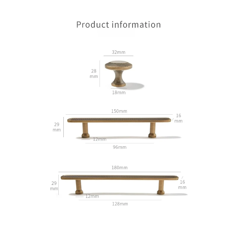 

Bronze color, antique style, brass wardrobe door handle, French American modern minimalist drawer cabinet handle