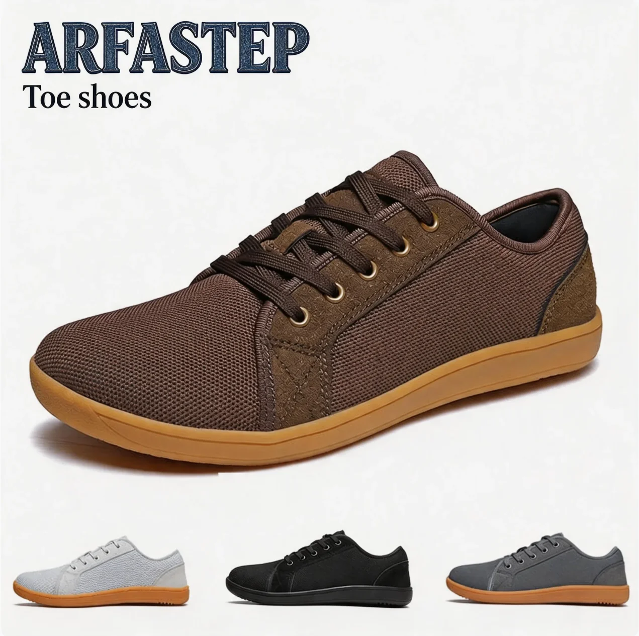 

Кроссовки ARFASTEP с широким носком, унисекс, из искусственной кожи, для босоногой ходьбы, повседневные, ретро, с нулевым перепадом высоты подошвы, для женщин и мужчин