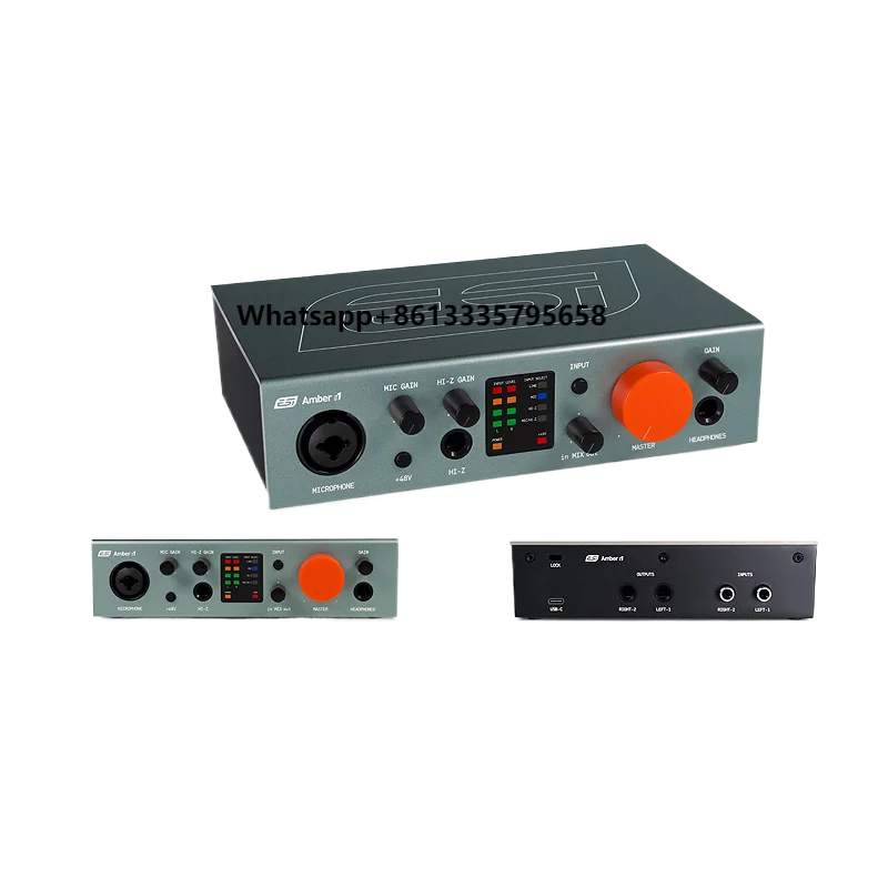 

ESI Amber I1 Professional Recording USB 3.1 Audio Interface Sound Card XLR Combo Microphone Preamp +48V Phantom Power Support