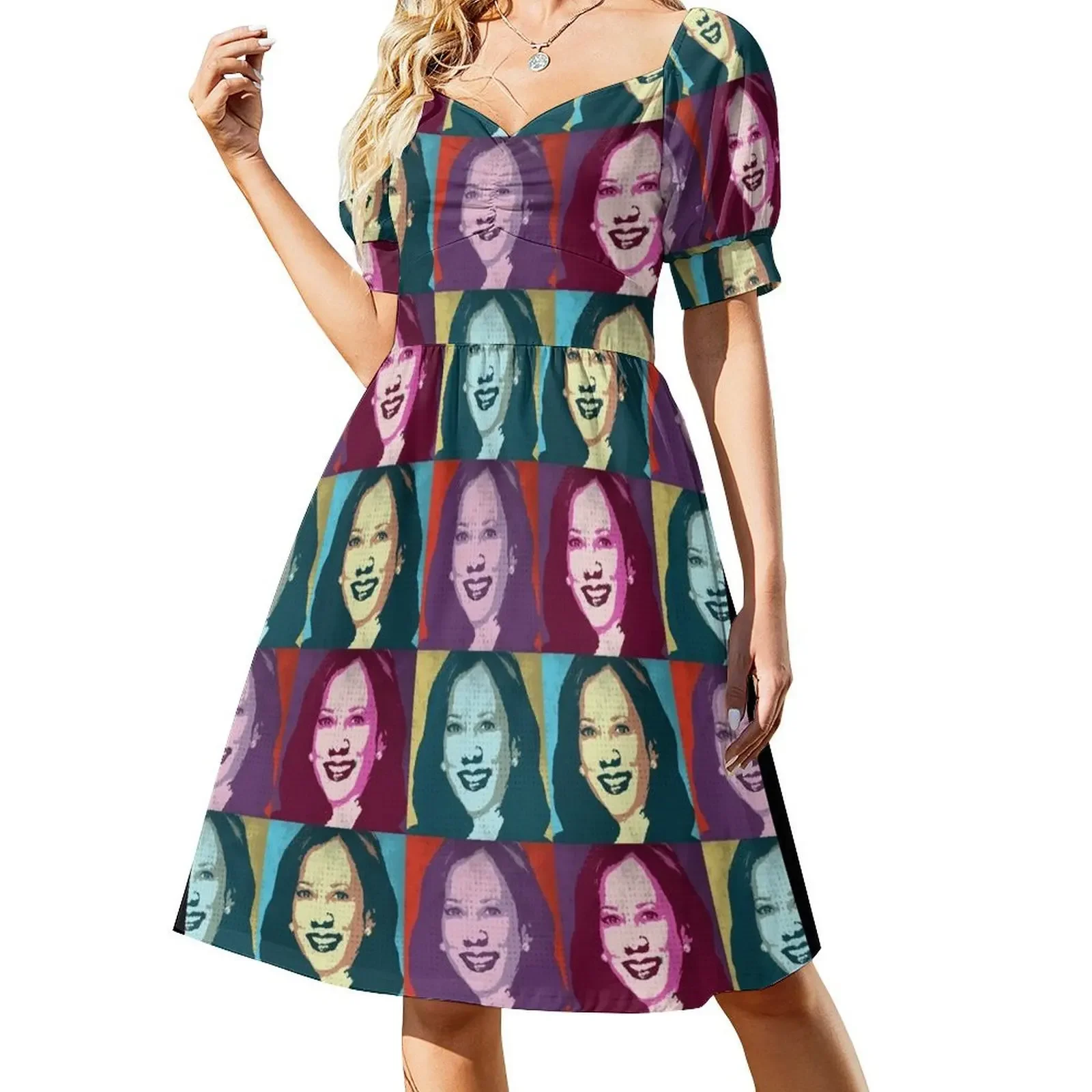 

Kamala Harris Pop Art Sleeveless Dress elegant women's sets dresses for official occasions Dress