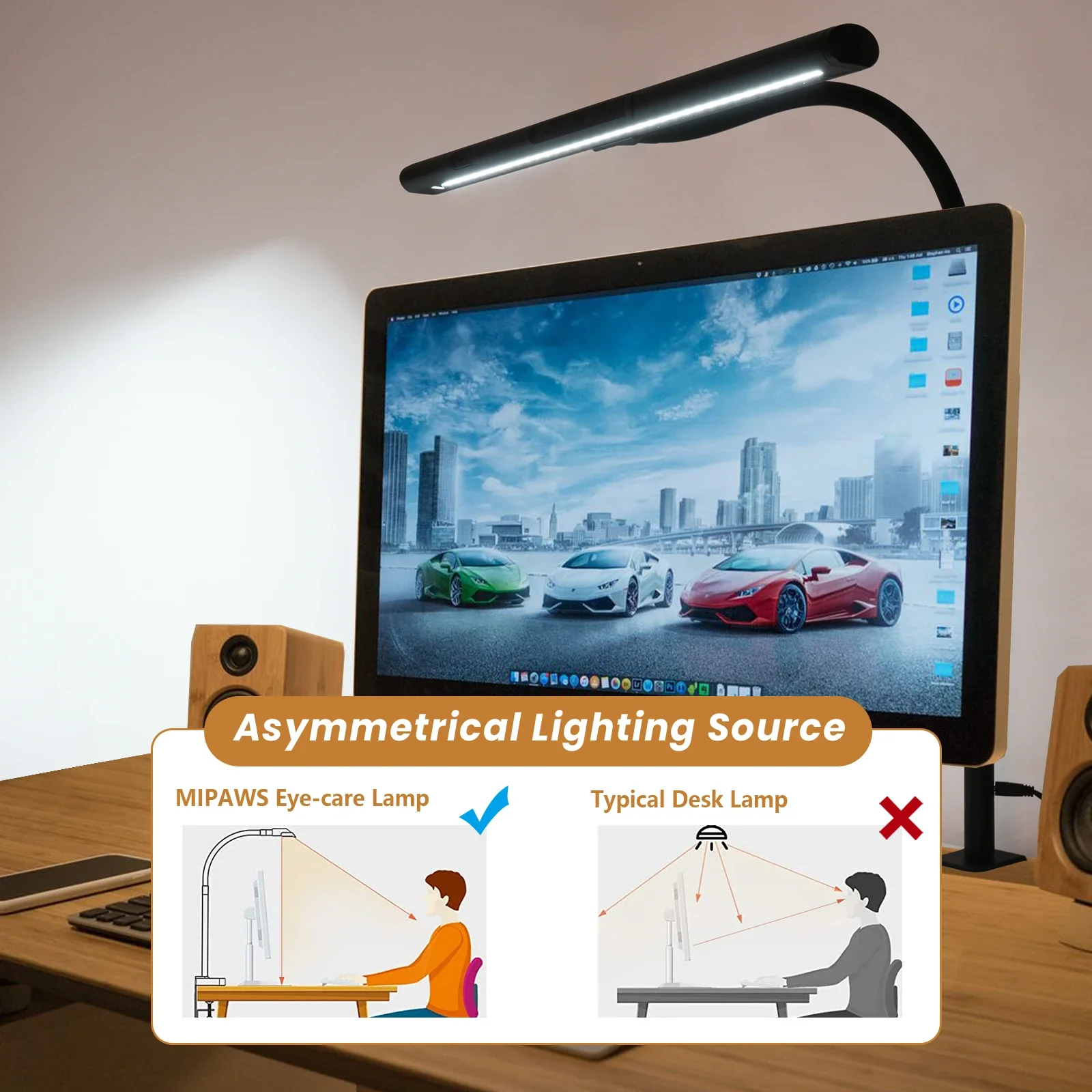LED Clip Reading Desk Lamp Architect Table Light Foldable Swing Arm Desk Lamp Eye Protection Modern Lamp for Home Office Light