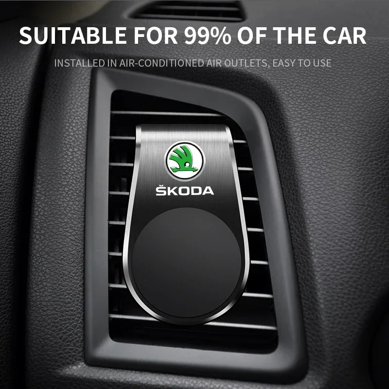 Magnetic L-Type Phone Holder in Car Smartphone Stand Clip for skoda octavia a5 a4 fabia superb rapid mk3 yeti Car Accessories - view 3