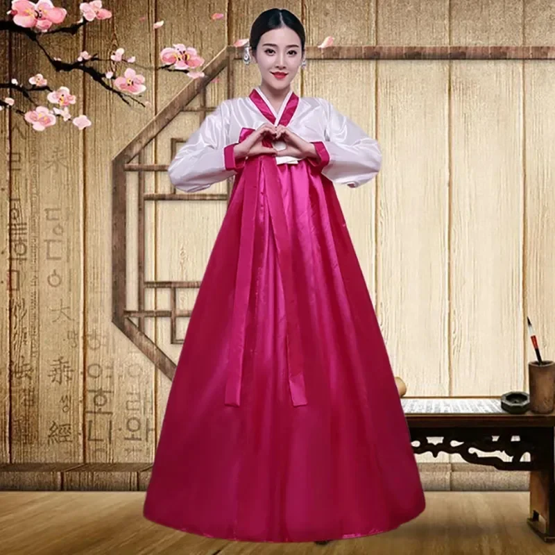 Vestido Hanbok Tradicional Coreano para Mujer, Túnica Antigua de Palacio con Cuello en V, Kimono Yukata para Actuaciones Nacionales, Asien St LiyCos