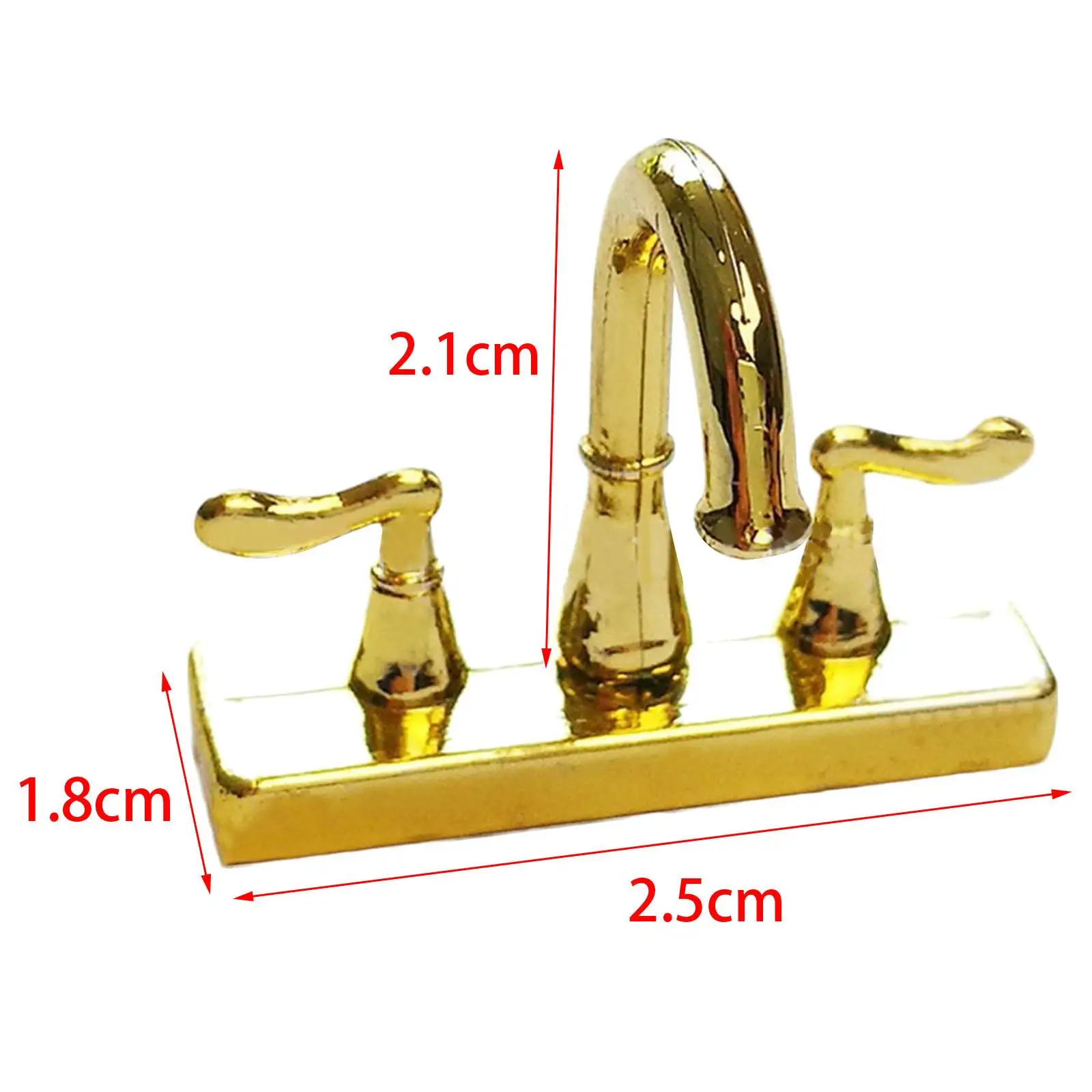 Dollhouse Miniature Bathtub Faucet, Decoração Acessórios, 1:12