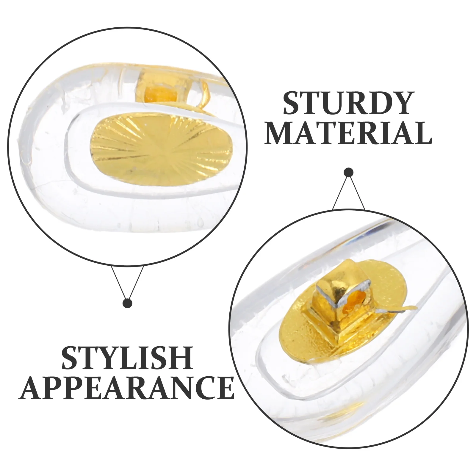 Metal Core Eyeglass Nose Pads Soft Silicone Replacement For Glasses Sunglasses Anti-Slip Grip Repair Tool