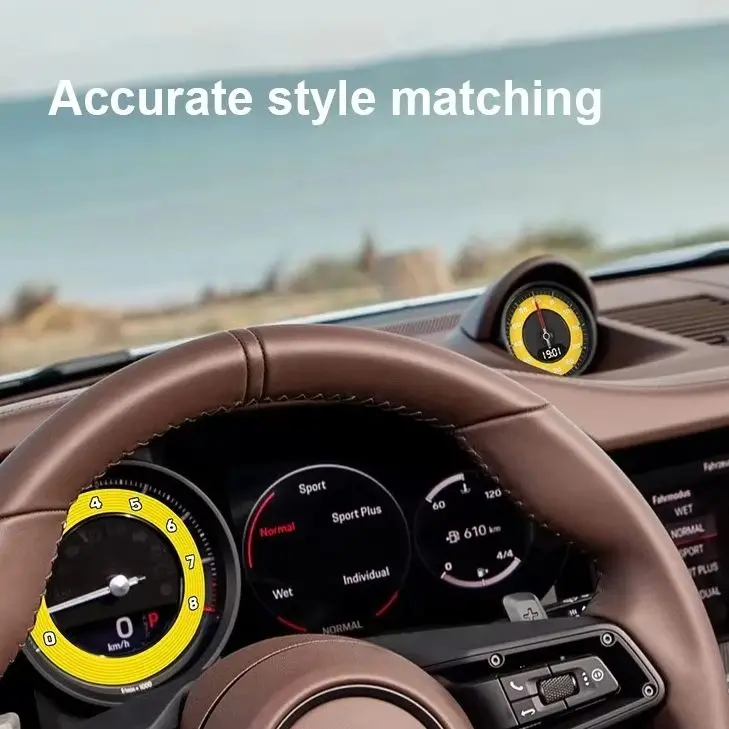 For Porsche 911 992 2019 2020 2021 22 2023 Car Instrument Paper Sport Clock Stopwatch Dials Gauge Overlay Background Accessories