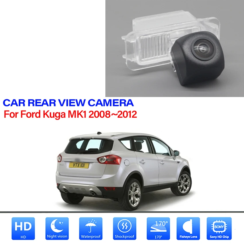 

Rear View Reverse Camera For Ford Kuga MK1 2008~2011 2012 CCD Night Vision High quality RCA License Plate Camera backup Camera