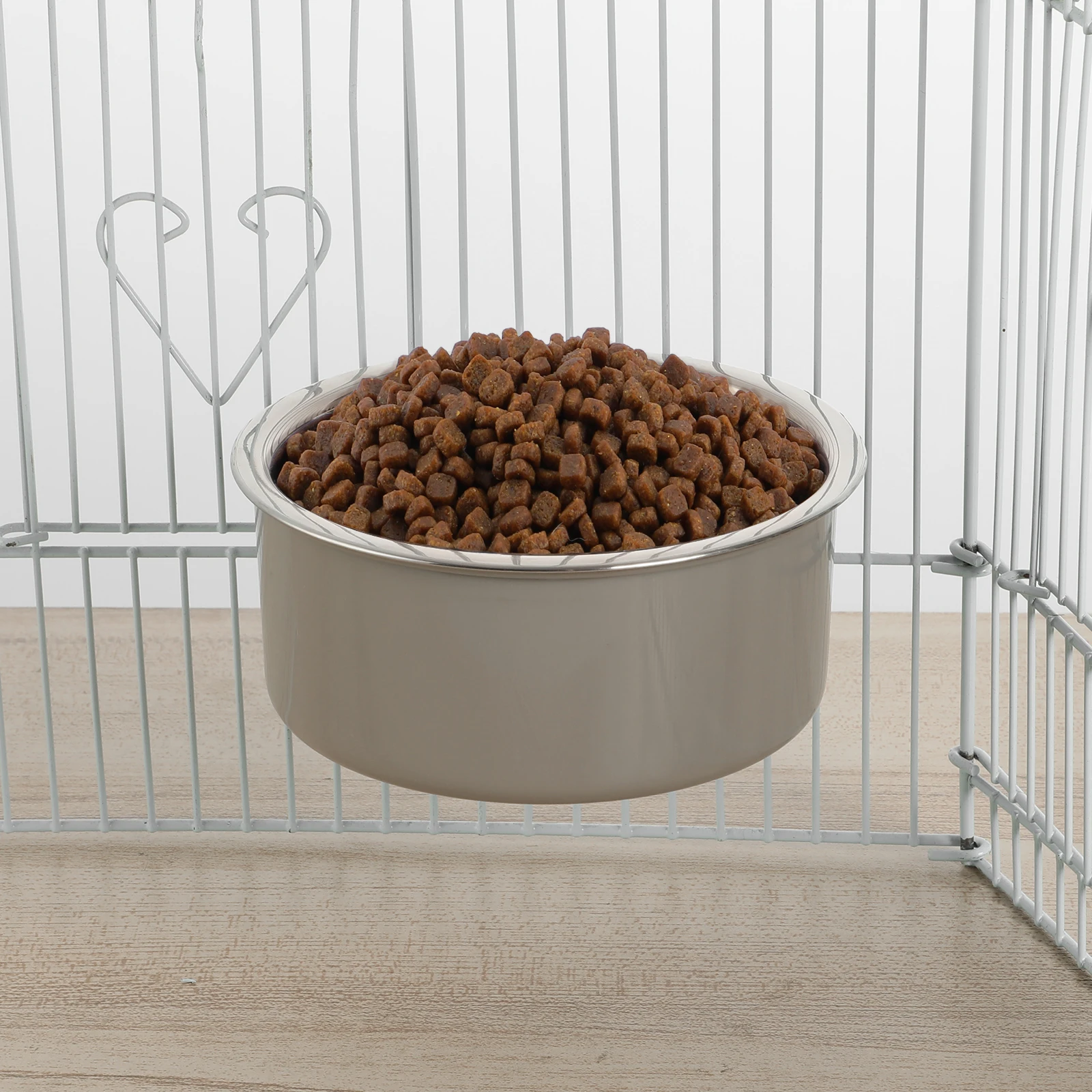 

Stainless Steel Removable Cage Feeder Hanging Durable Food Water For Puppy Cat Bird Pet Supplies Dog Bowl Cage Pet Feeder Bowl