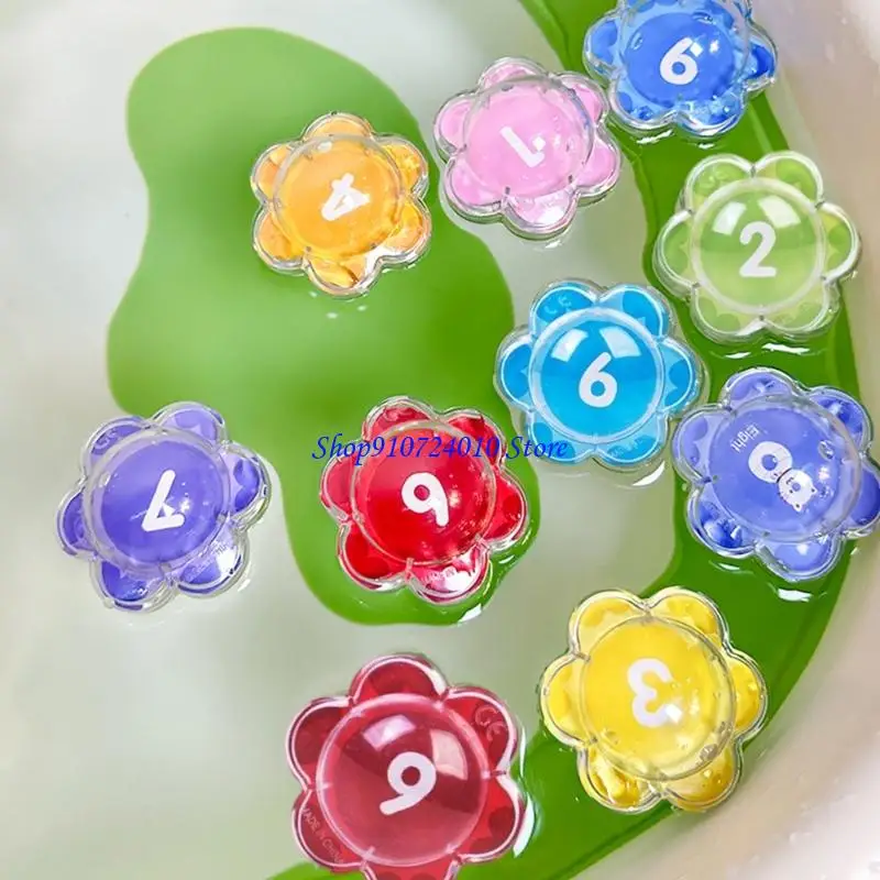 77HD Kids Bath Toy Floating Ball met levendige kleur Safe Plastic Water Playset voor Baby Bathtub Game Sensory Development